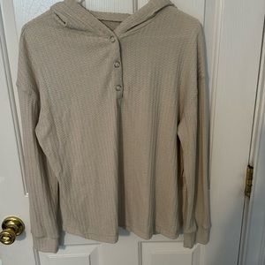 Anthropologie Waffle Hoodie